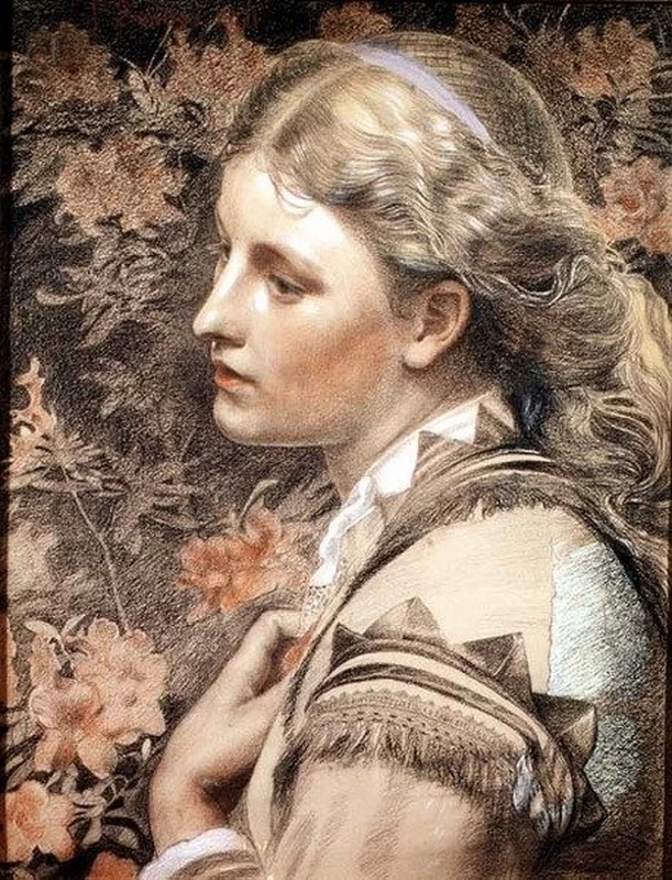 Frederick Sandys-78-Ritratto di Olive Margaret Slaughter 1